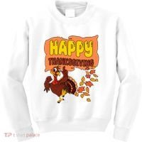 Happy Thanksgiving Festive Fun Holiday Kids Sweatshirt thumb 0