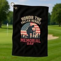Honor the Fallen Heroes - Memorial Day Golf Towel thumb 1
