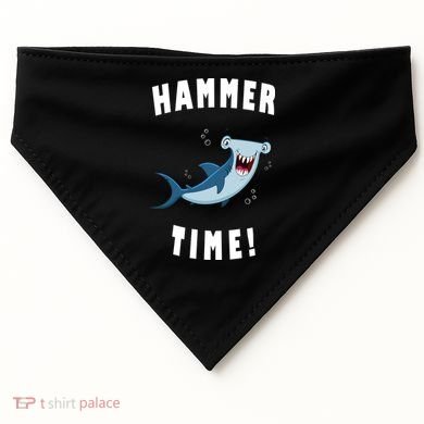 Hammer Time Funny Hammerhead Shark USA-Made Doggie Bandana