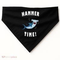 Hammer Time Funny Hammerhead Shark USA-Made Doggie Bandana thumb 0