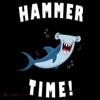 Hammer Time Funny Hammerhead Shark USA-Made Doggie Bandana thumb 2