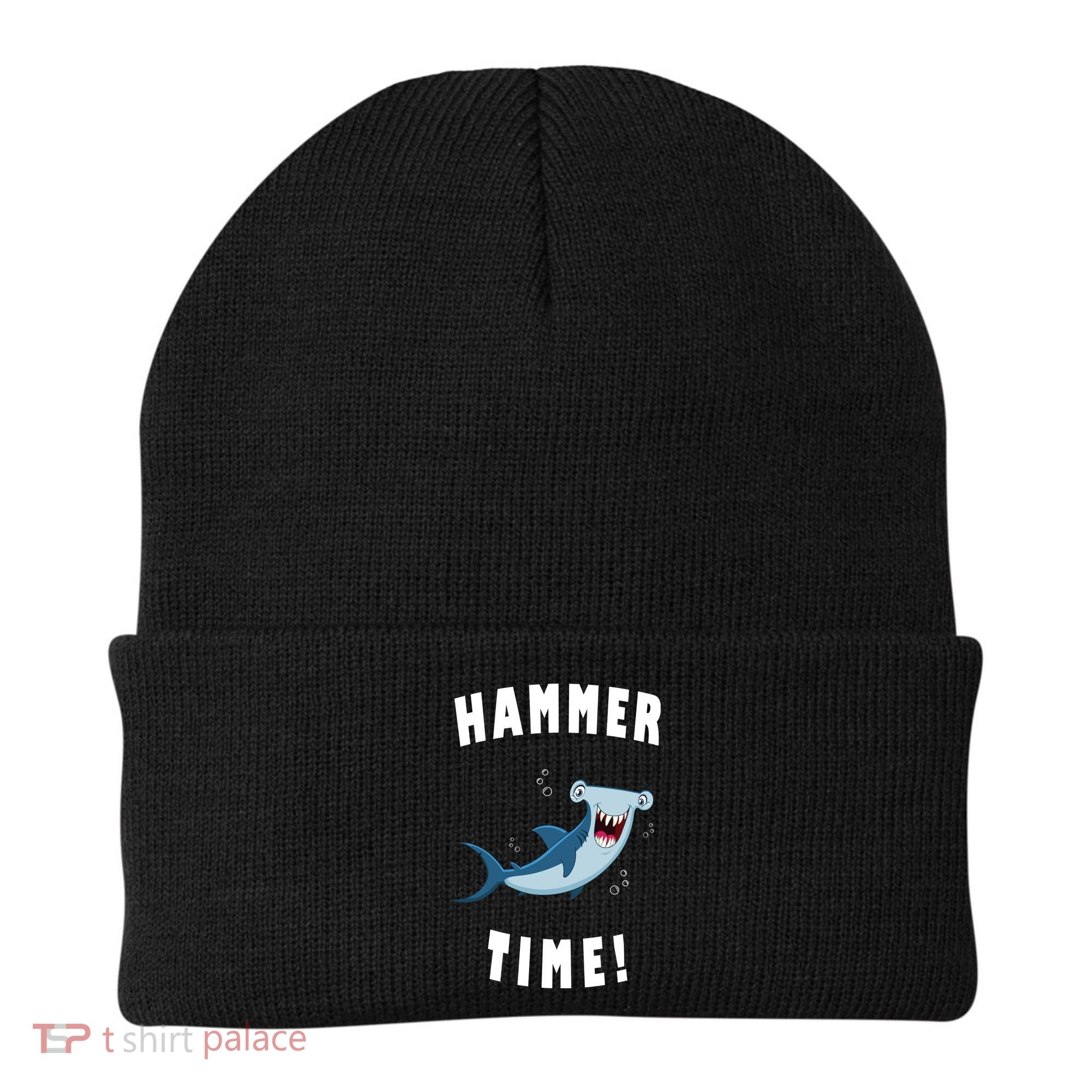 Hammer Time Funny Hammerhead Shark Beanie