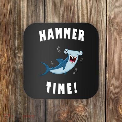 Hammer Time Funny Hammerhead Shark Coaster