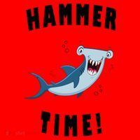 Hammer Time Funny Hammerhead Shark Santa Hat thumb 1