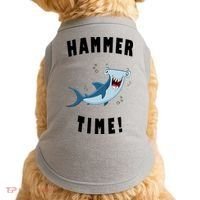 Hammer Time Funny Hammerhead Shark Doggie Tank thumb 0
