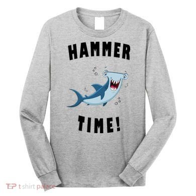 Hammer Time Funny Hammerhead Shark Long Sleeve Shirt