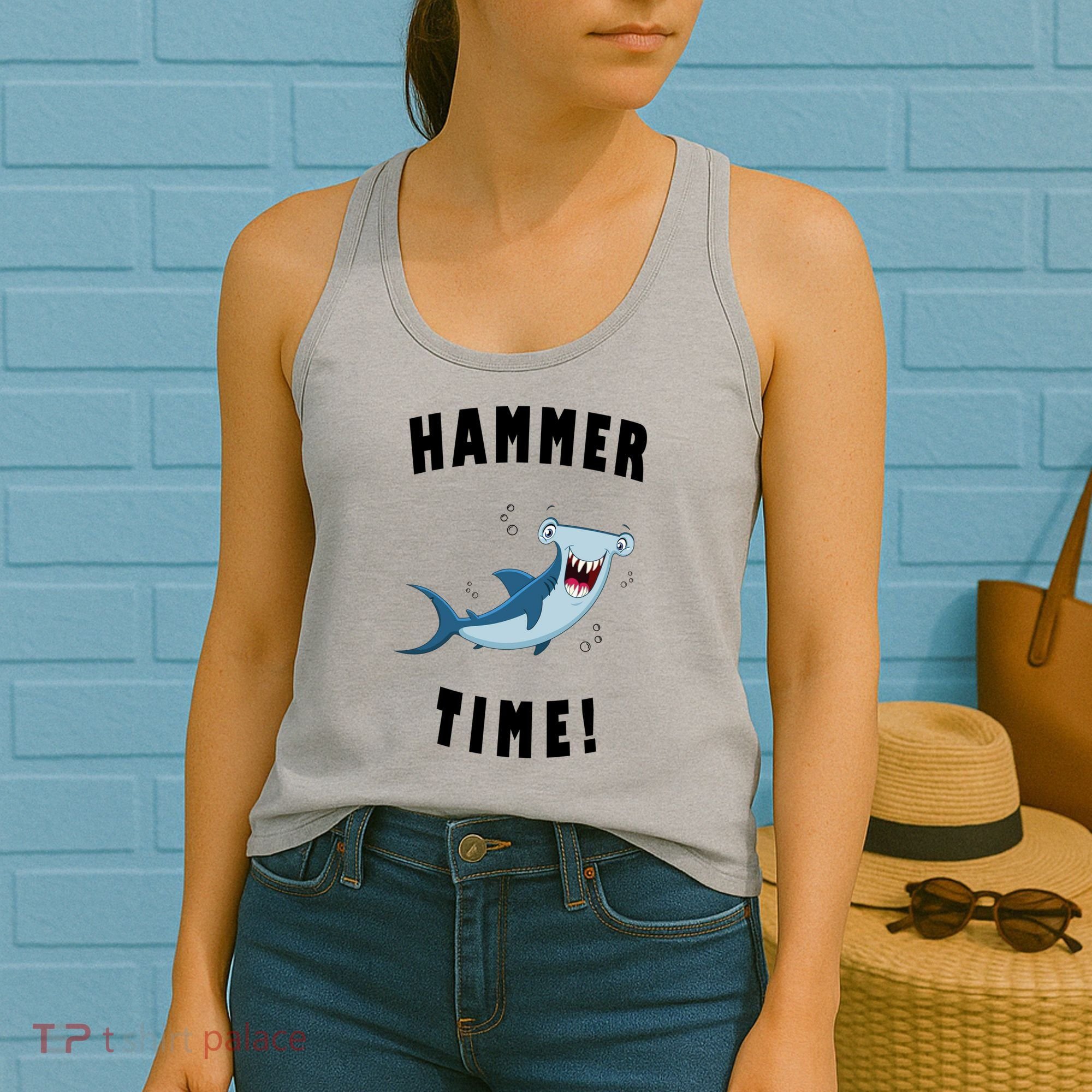 Hammer Time Funny Hammerhead Shark Women's Tank Top