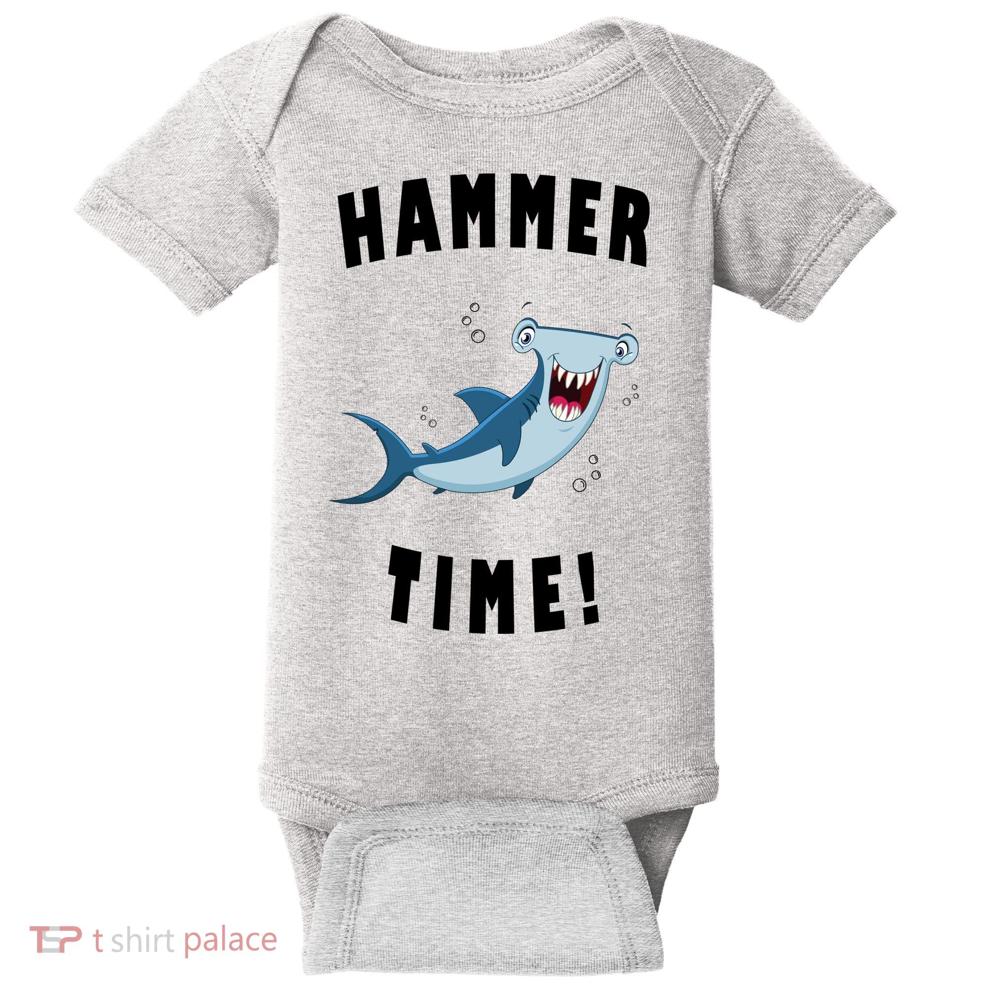Hammer Time Funny Hammerhead Shark Baby Bodysuit