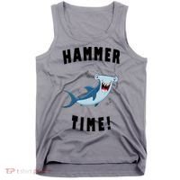 Hammer Time Funny Hammerhead Shark Tank Top thumb 0
