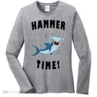 Hammer Time Funny Hammerhead Shark Women's Long Sleeve Shirt thumb 0