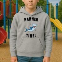 Hammer Time Funny Hammerhead Shark Kids Hoodie thumb 2