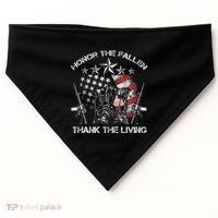 Honor The Fallen Thank The Living Memorial Day USA-Made Doggie Bandana thumb 0