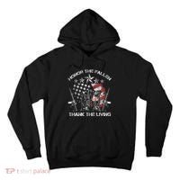 Honor The Fallen Thank The Living Memorial Day Tall Hoodie thumb 0