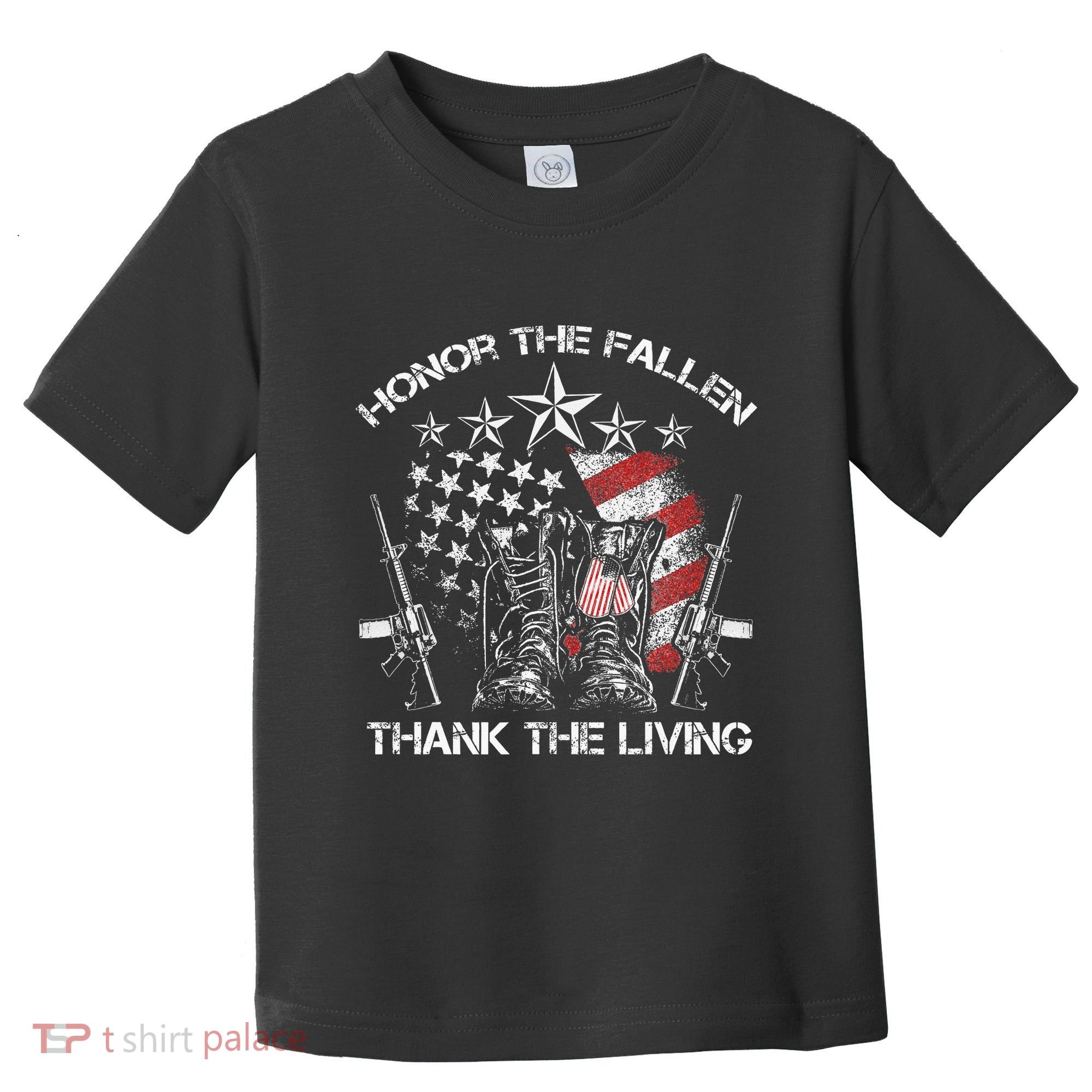 Honor The Fallen Thank The Living Memorial Day Toddler T-Shirt