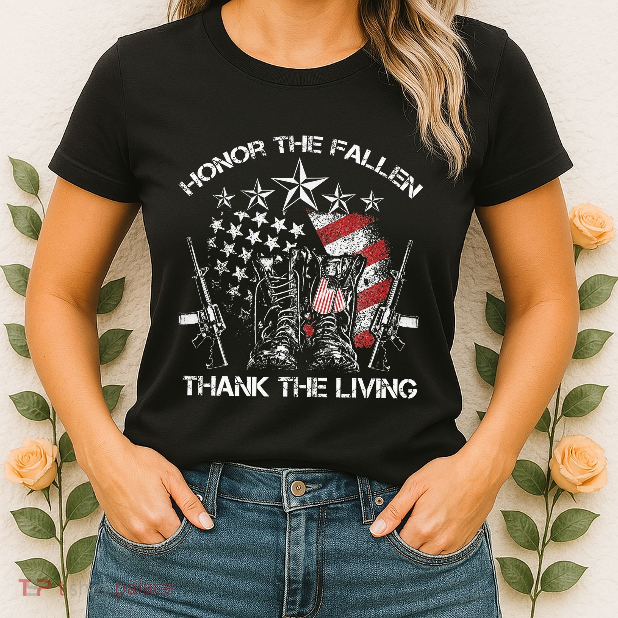 Honor The Fallen Thank The Living Memorial Day Women's T-Shirt