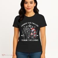 Honor The Fallen Thank The Living Memorial Day Women's T-Shirt thumb 4