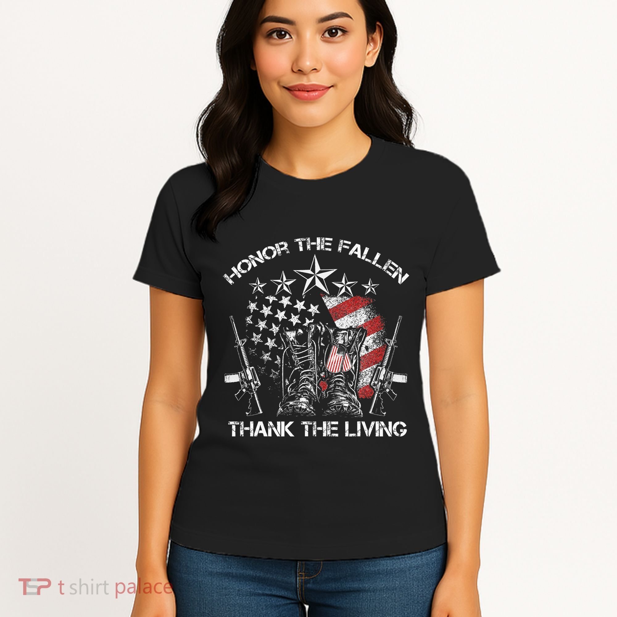 Honor The Fallen Thank The Living Memorial Day Women's T-Shirt