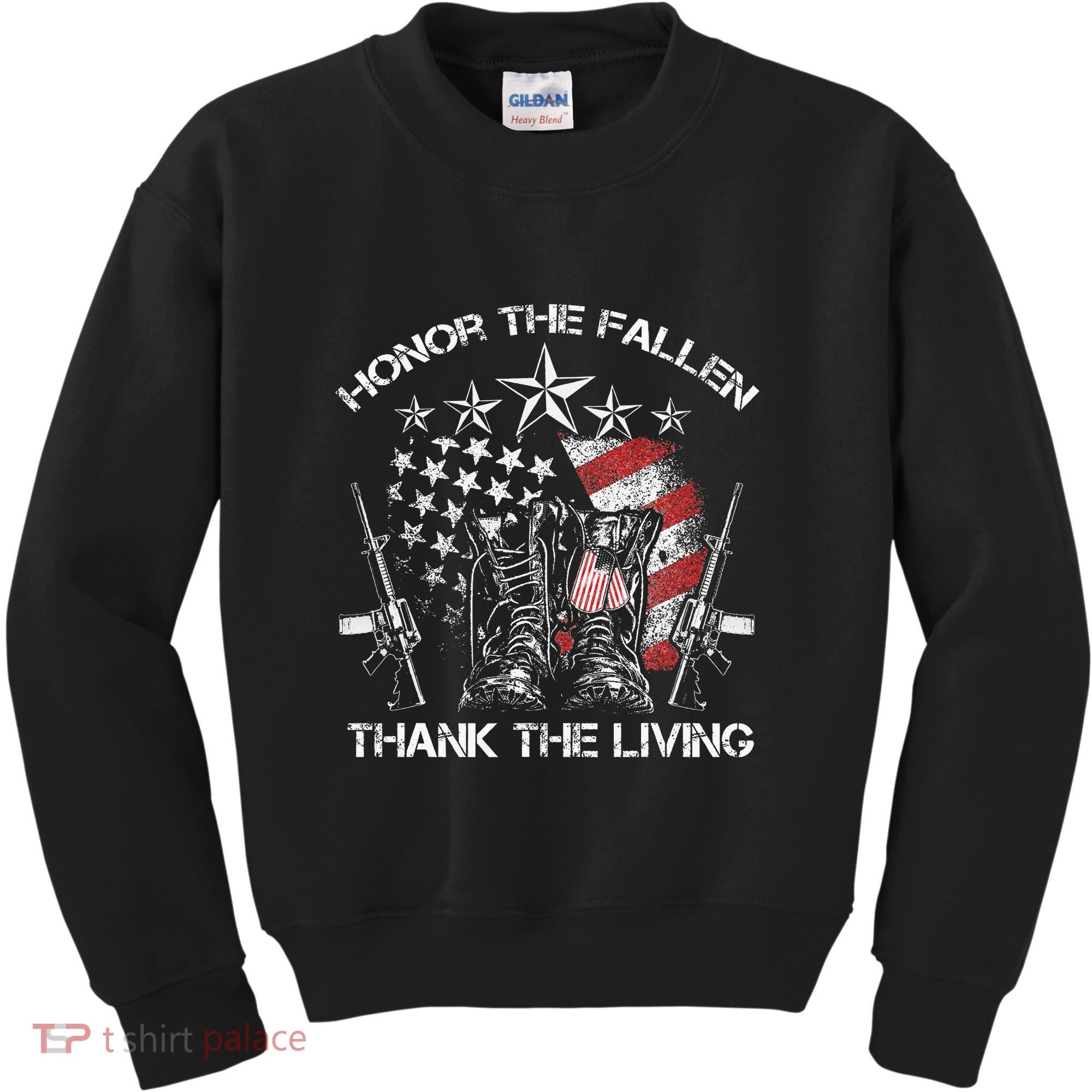 Honor The Fallen Thank The Living Memorial Day Kids Sweatshirt