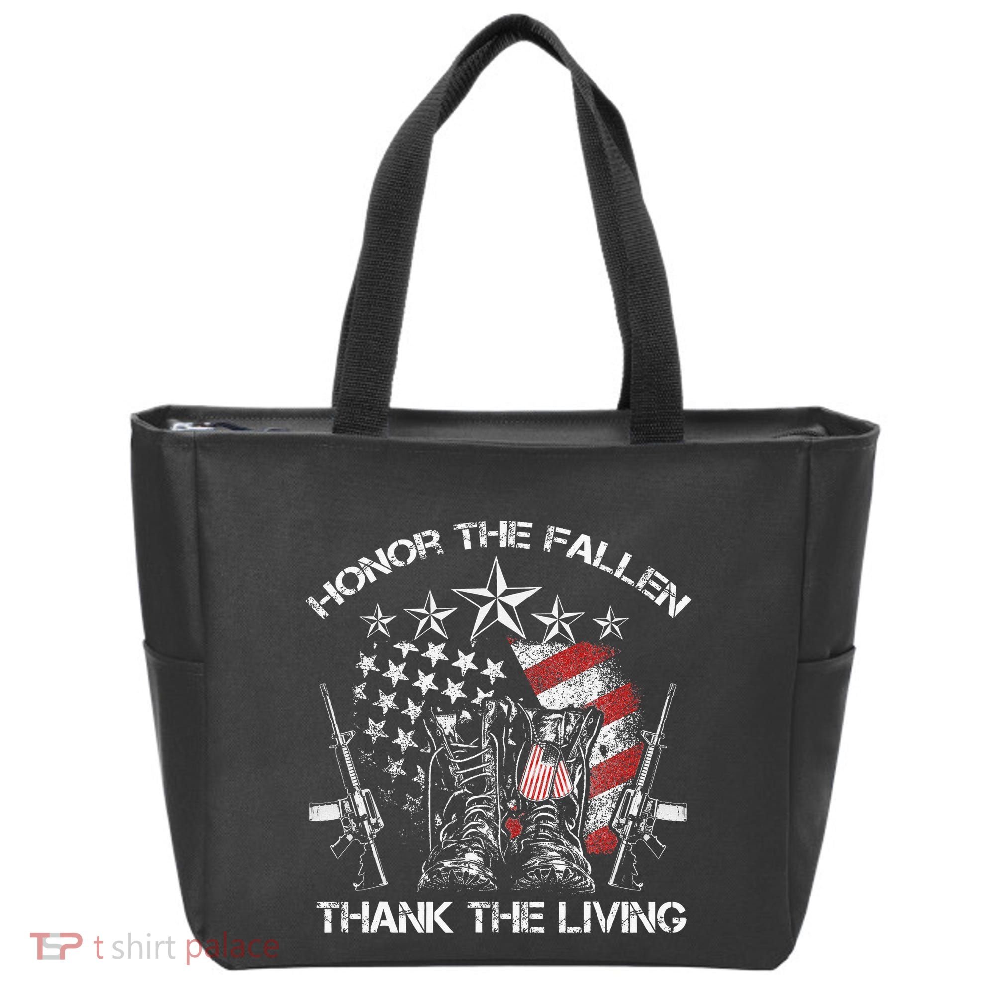 Honor The Fallen Thank The Living Memorial Day Tote Bag