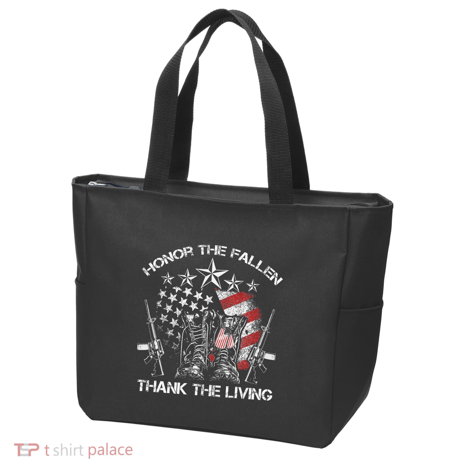 Honor The Fallen Thank The Living Memorial Day Tote Bag