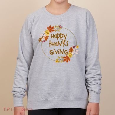 Happy Thanksgiving Fall Leaves Holiday Gift Women's Sweatshirt