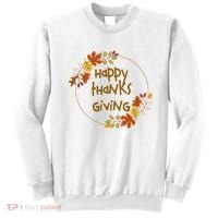 Happy Thanksgiving Fall Leaves Holiday Gift Sweatshirt thumb 0