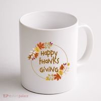 Happy Thanksgiving Fall Leaves Holiday Gift Coffee Mug thumb 1
