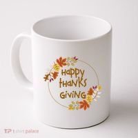 Happy Thanksgiving Fall Leaves Holiday Gift Coffee Mug thumb 0