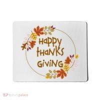 Happy Thanksgiving Fall Leaves Holiday Gift Mousepad thumb 0