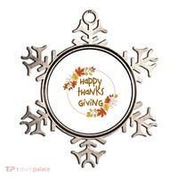 Happy Thanksgiving Fall Leaves Holiday Gift Ornament thumb 0