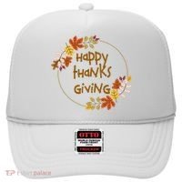 Happy Thanksgiving Fall Leaves Holiday Gift Hat thumb 0