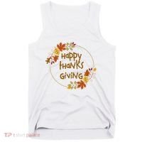 Happy Thanksgiving Fall Leaves Holiday Gift Tank Top thumb 0