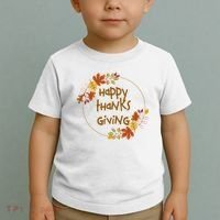 Happy Thanksgiving Fall Leaves Holiday Gift Toddler T-Shirt thumb 2