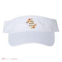 Happy Thanksgiving Fall Leaves Holiday Gift Visor thumb 0