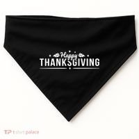 Happy Thanksgiving Festive Holiday Fall USA-Made Doggie Bandana thumb 0