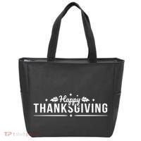 Happy Thanksgiving Festive Holiday Fall Tote Bag thumb 0