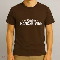 Happy Thanksgiving Festive Holiday Fall T-Shirt thumb 3