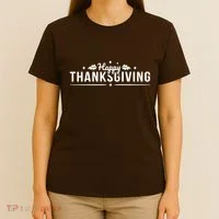 Happy Thanksgiving Festive Holiday Fall T-Shirt thumb 4