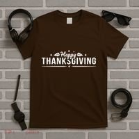 Happy Thanksgiving Festive Holiday Fall T-Shirt thumb 5