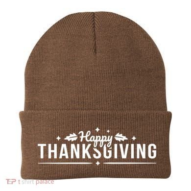 Happy Thanksgiving Festive Holiday Fall Beanie