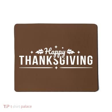 Happy Thanksgiving Festive Holiday Fall Mousepad