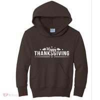 Happy Thanksgiving Festive Holiday Fall Kids Hoodie thumb 0