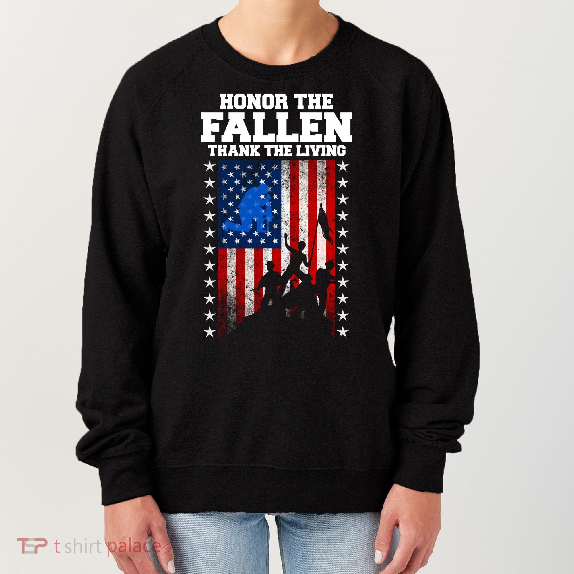 Honor The Fallen Thank The Living Memorial Day Gift Women's Sweatshirt