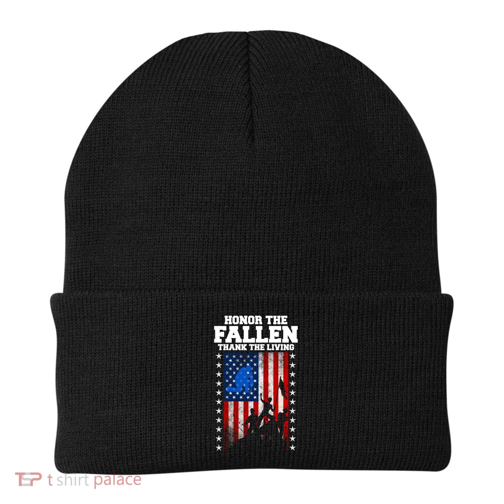 Honor The Fallen Thank The Living Memorial Day Gift Beanie