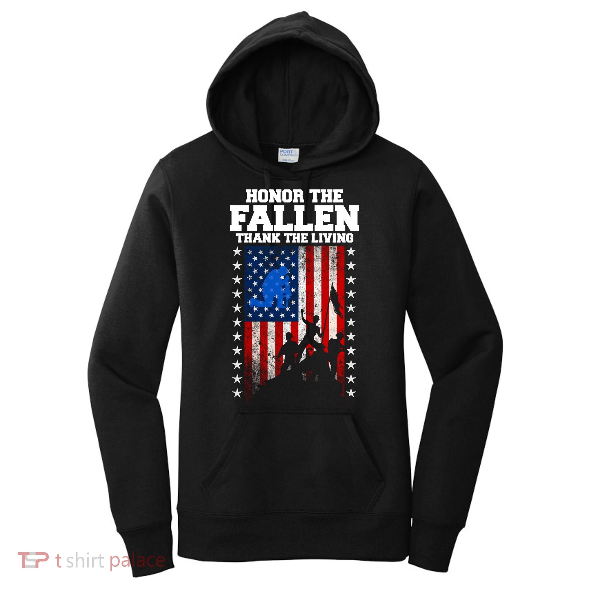 Honor The Fallen Thank The Living Memorial Day Gift Women's Hoodie
