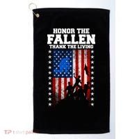 Honor The Fallen Thank The Living Memorial Day Gift Golf Towel thumb 0