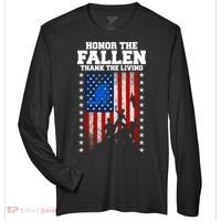 Honor The Fallen Thank The Living Memorial Day Gift Zone Performance Long-Sleeve T-Shirt thumb 0