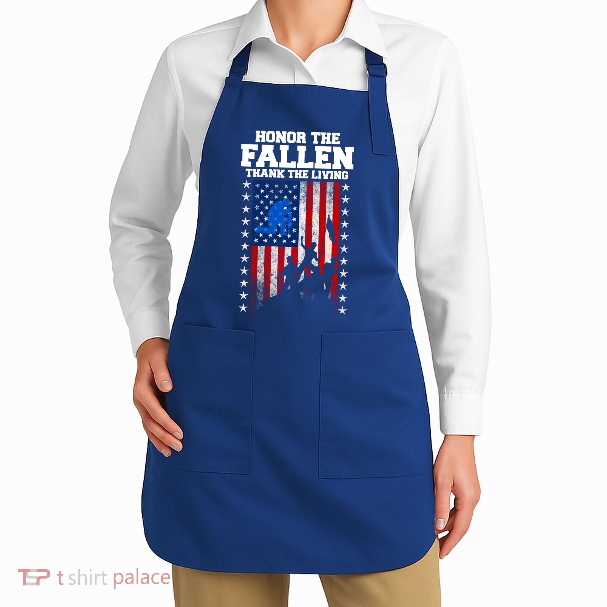 Honor The Fallen Thank The Living Memorial Day Gift Apron