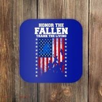 Honor The Fallen Thank The Living Memorial Day Gift Coaster thumb 0
