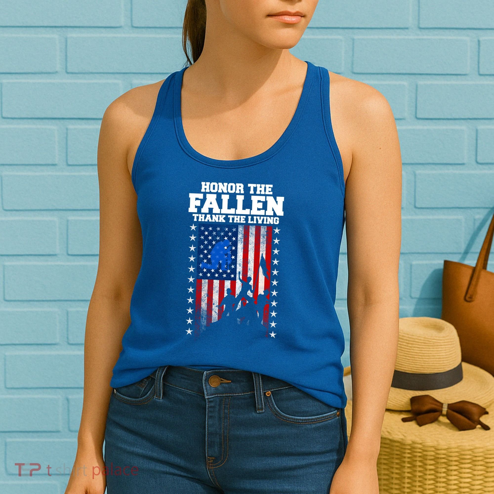Honor The Fallen Thank The Living Memorial Day Gift Women's Tank Top